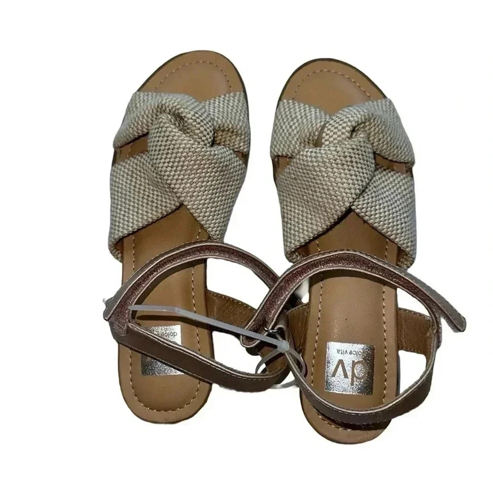Dolce Vita DV Davis Rose Gold Canvas Sandal Size 2
